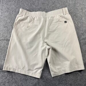 Under Armour Shorts Mens 34 Beige UA Drive 9" Inseam Flat Front Chino Golf Spot